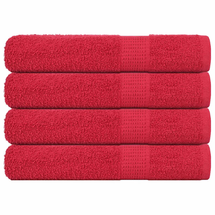 Serviettes FROGN 4 pcs rouge 100x200 cm 360 g/m²