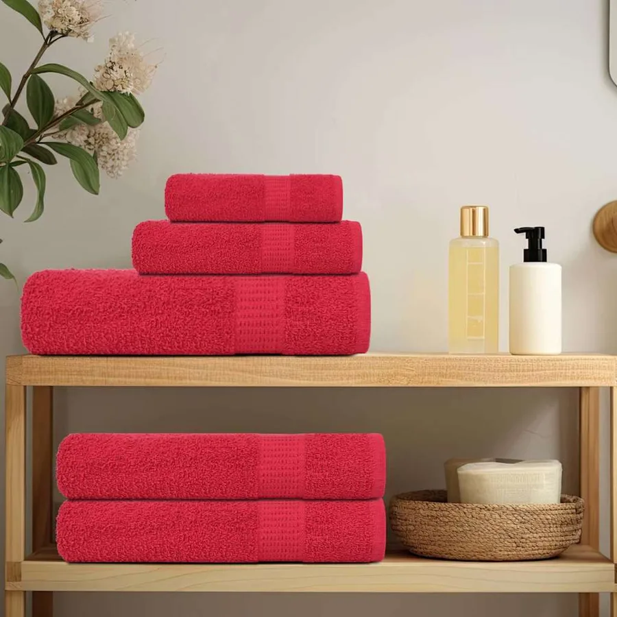 Serviettes FROGN 4 pcs rouge 100x200 cm 360 g/m² - 3