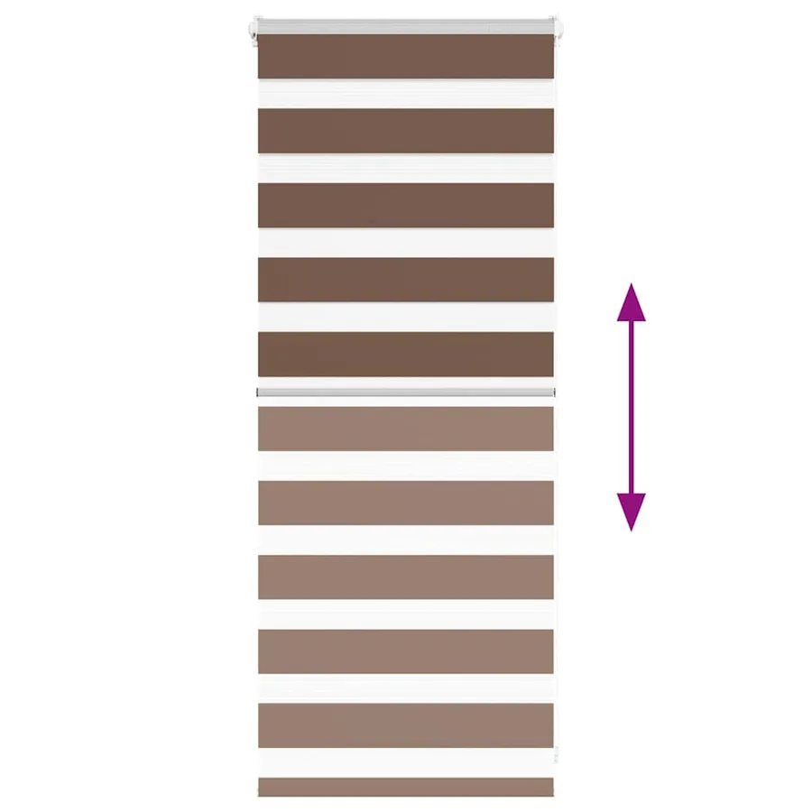 Store zèbre marron 60x100 cm largeur du tissu 55,9 cm polyester - 5