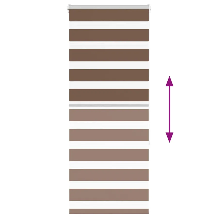 Store zèbre marron 65x150 cm largeur du tissu 60,9 cm polyester - 5