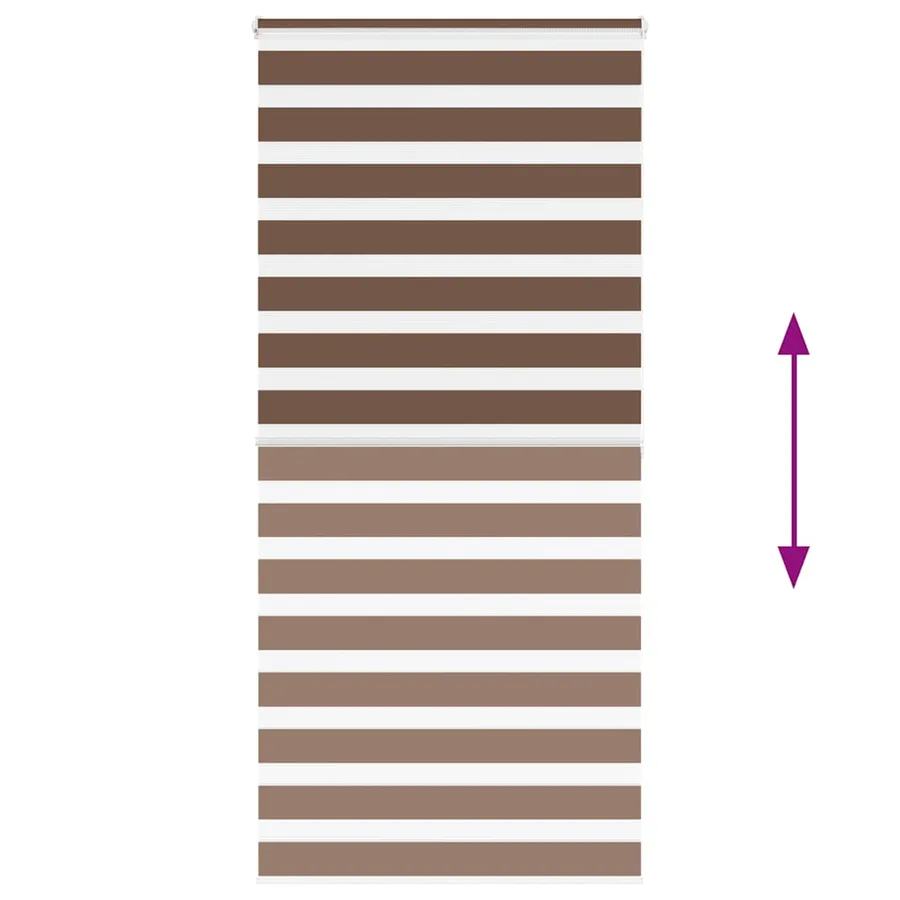 Store zèbre marron 95x200 cm largeur du tissu 90,9 cm polyester - 5