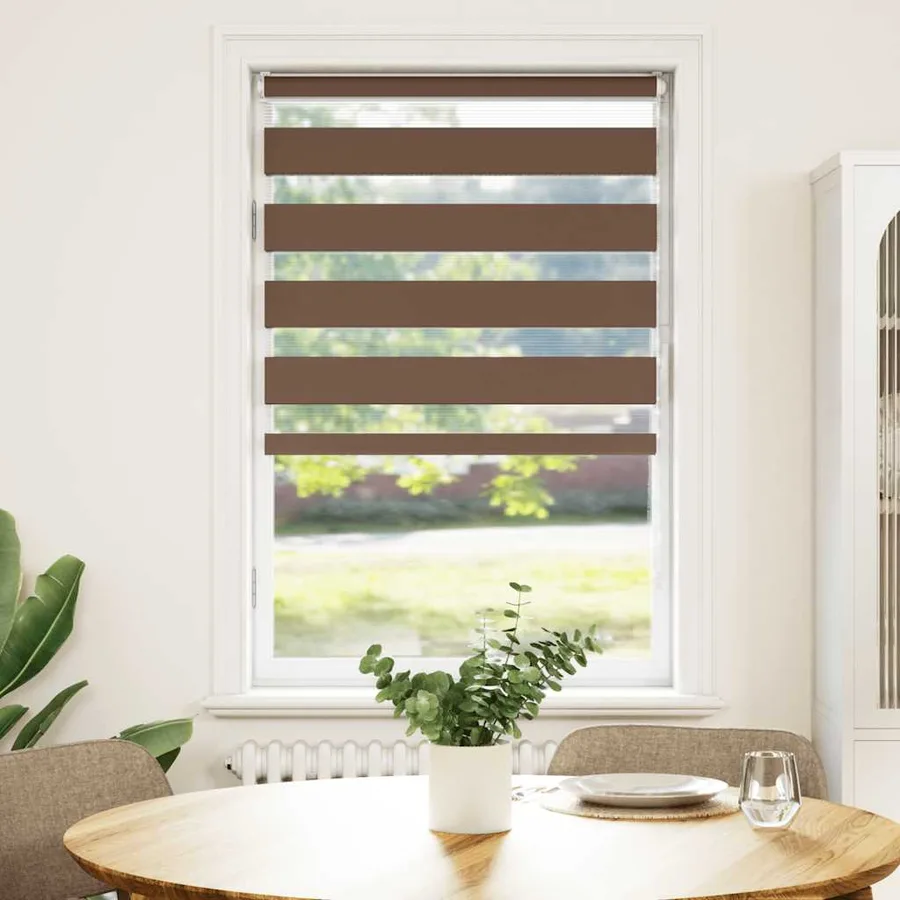 Store zèbre marron 70x100 cm largeur du tissu 65,9 cm polyester - 2
