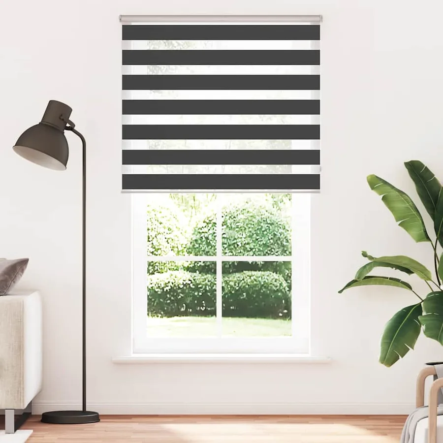 Store zèbre noir 110x200 cm largeur du tissu 105,9 cm polyester - 2