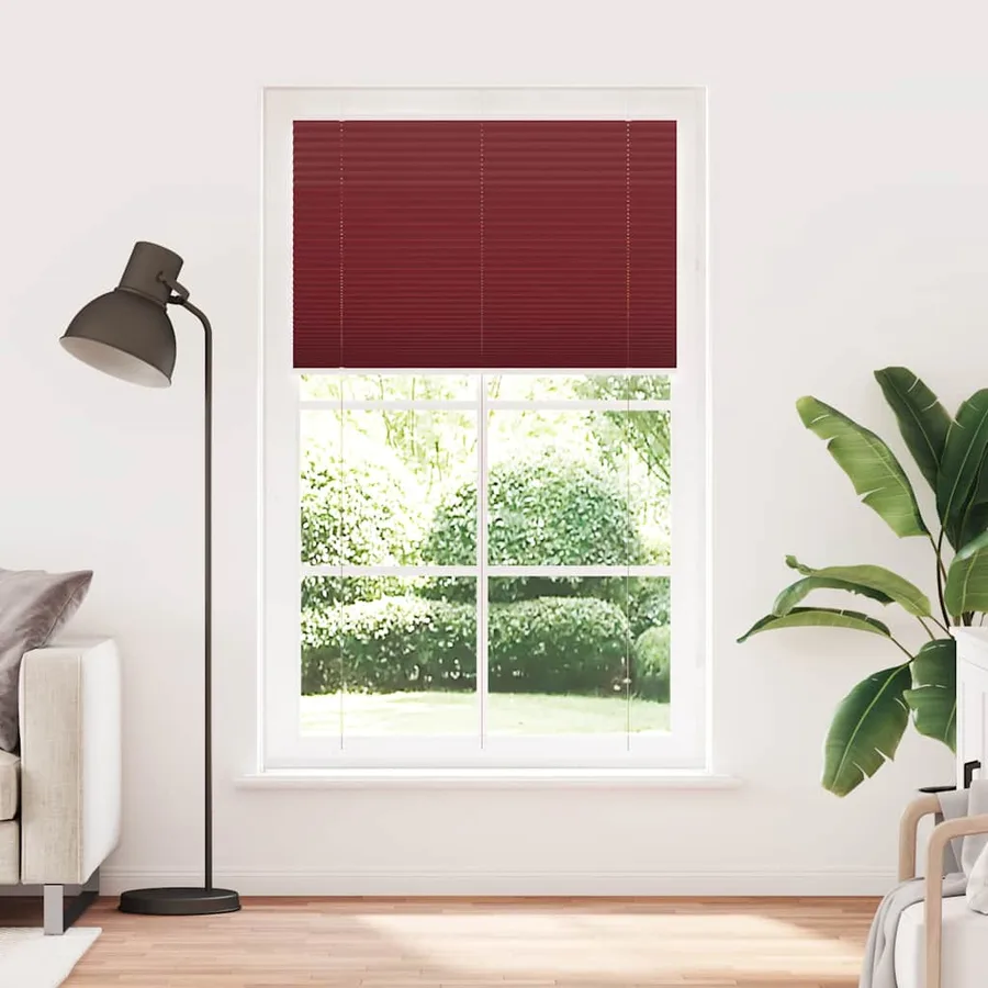 Store plissé rouge bordeaux 115x200 cm largeur du tissu 114,4cm - 2