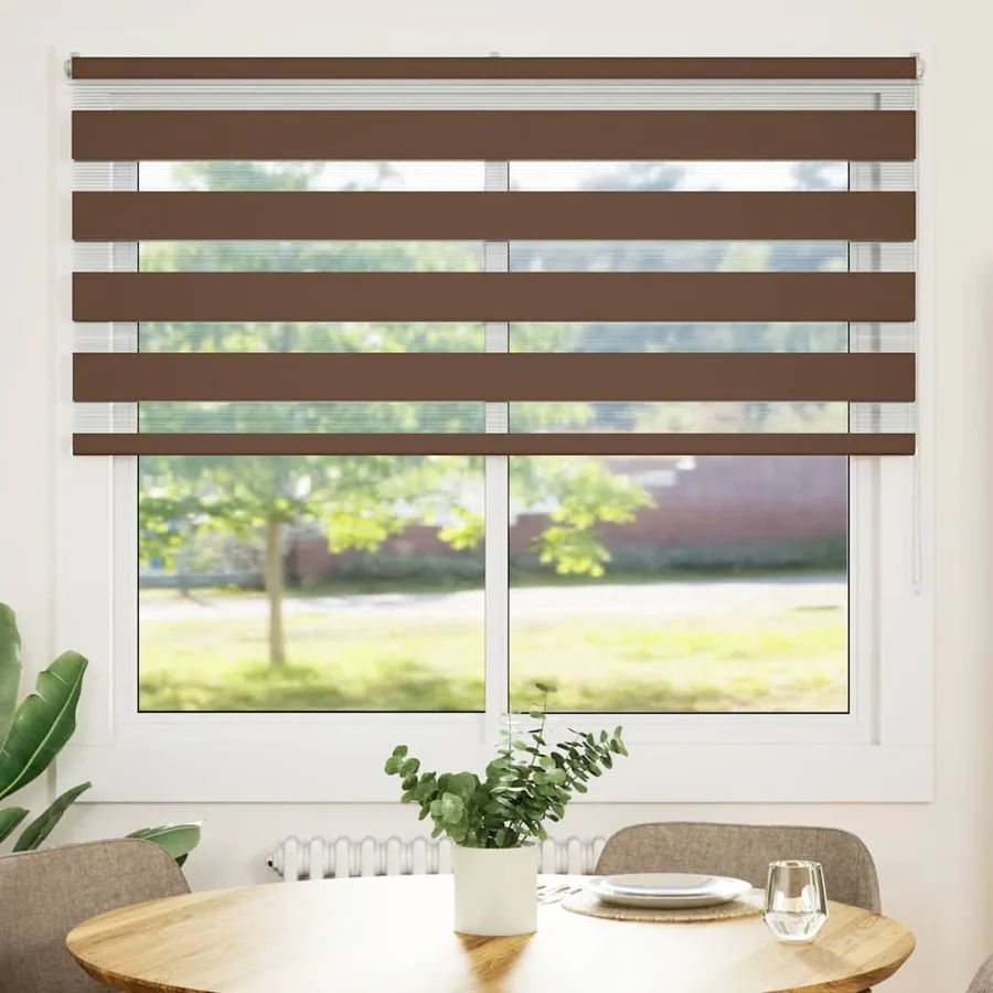 Store zèbre marron 165x100cm largeur du tissu 160,9cm polyester - 2