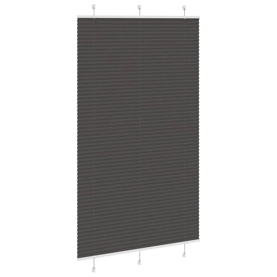 Store plissé noir 115x200 cm largeur du tissu 114,4cm polyester - 3