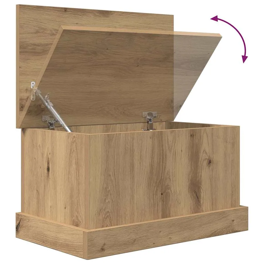 Boîtes de rangement chêne artisanal 30x50x28 cm bois ingénierie - 8