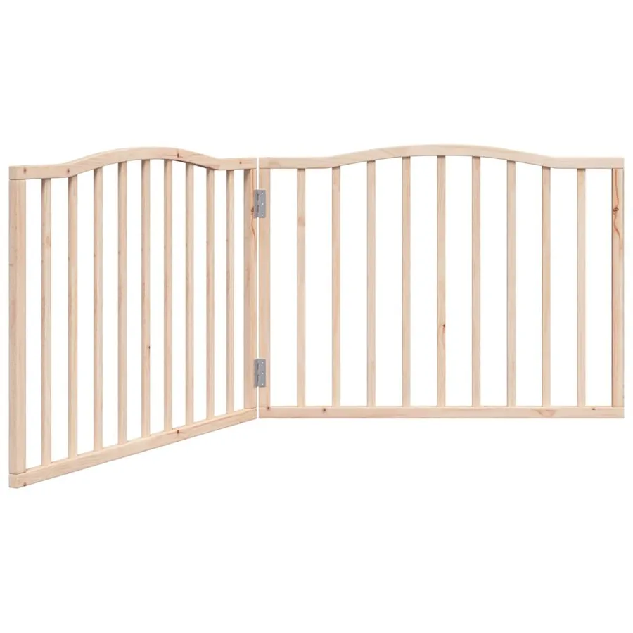 Barrière pour chien pliable 2 panneaux 160 cm bois de peuplier - 2