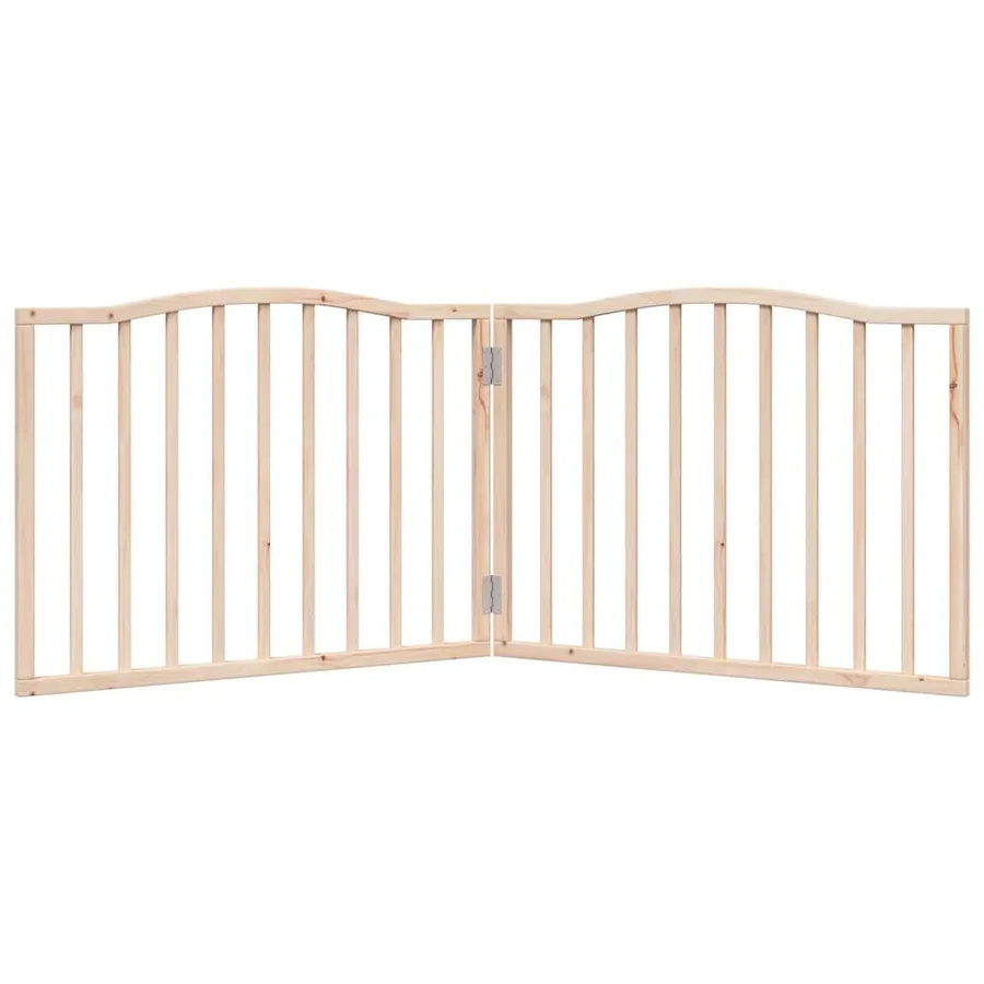 Barrière pour chien pliable 2 panneaux 160 cm bois de peuplier - 4
