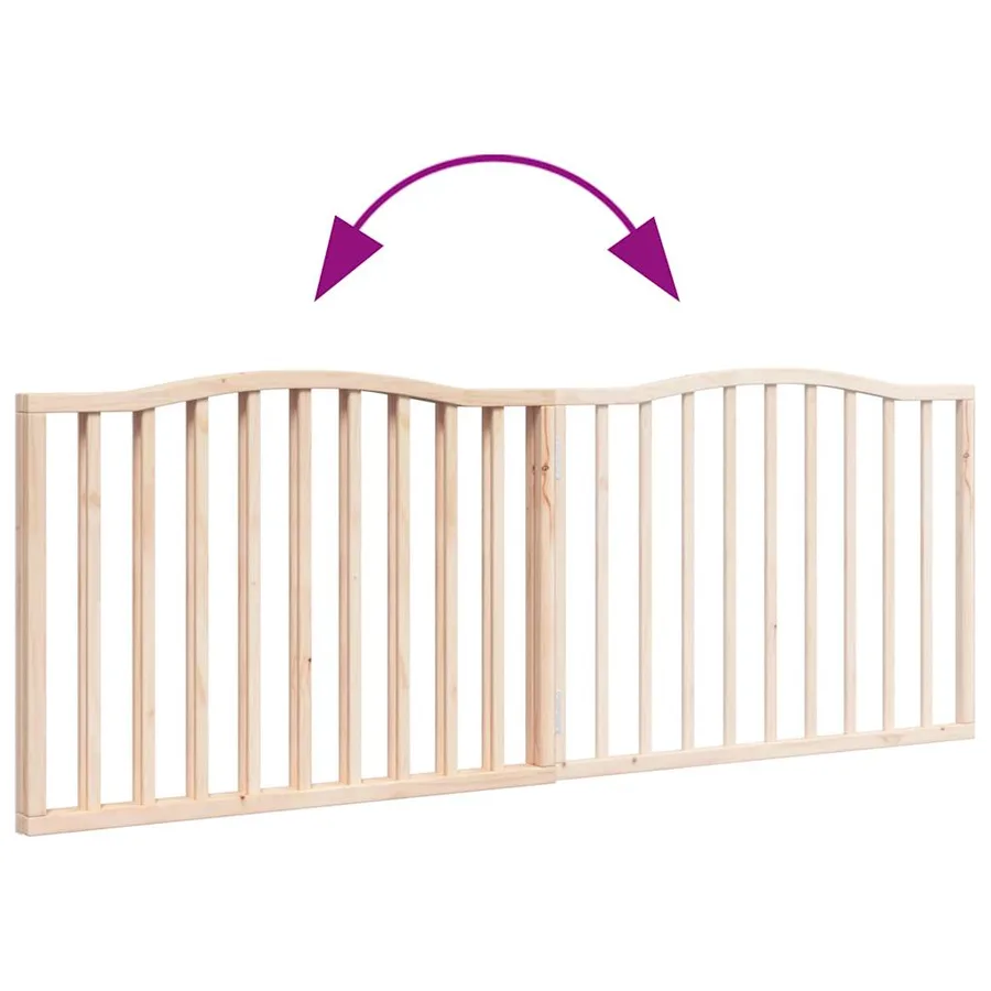 Barrière pour chien pliable 2 panneaux 160 cm bois de peuplier - 7