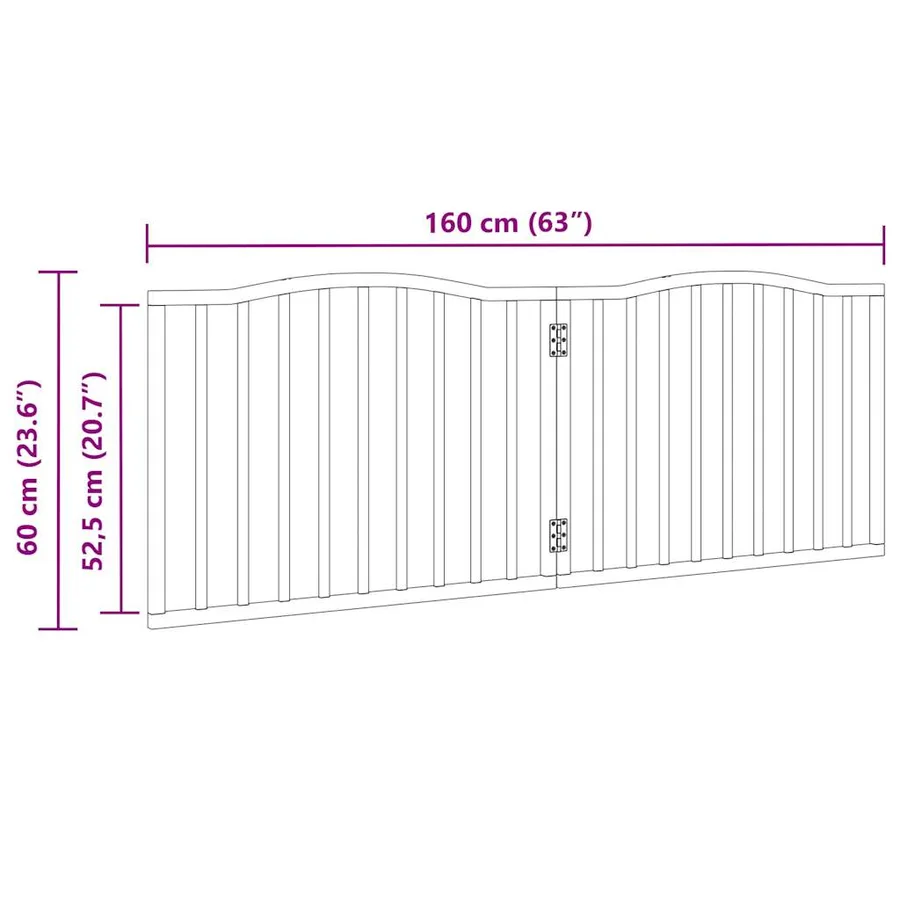 Barrière pour chien pliable 2 panneaux 160 cm bois de peuplier - 9