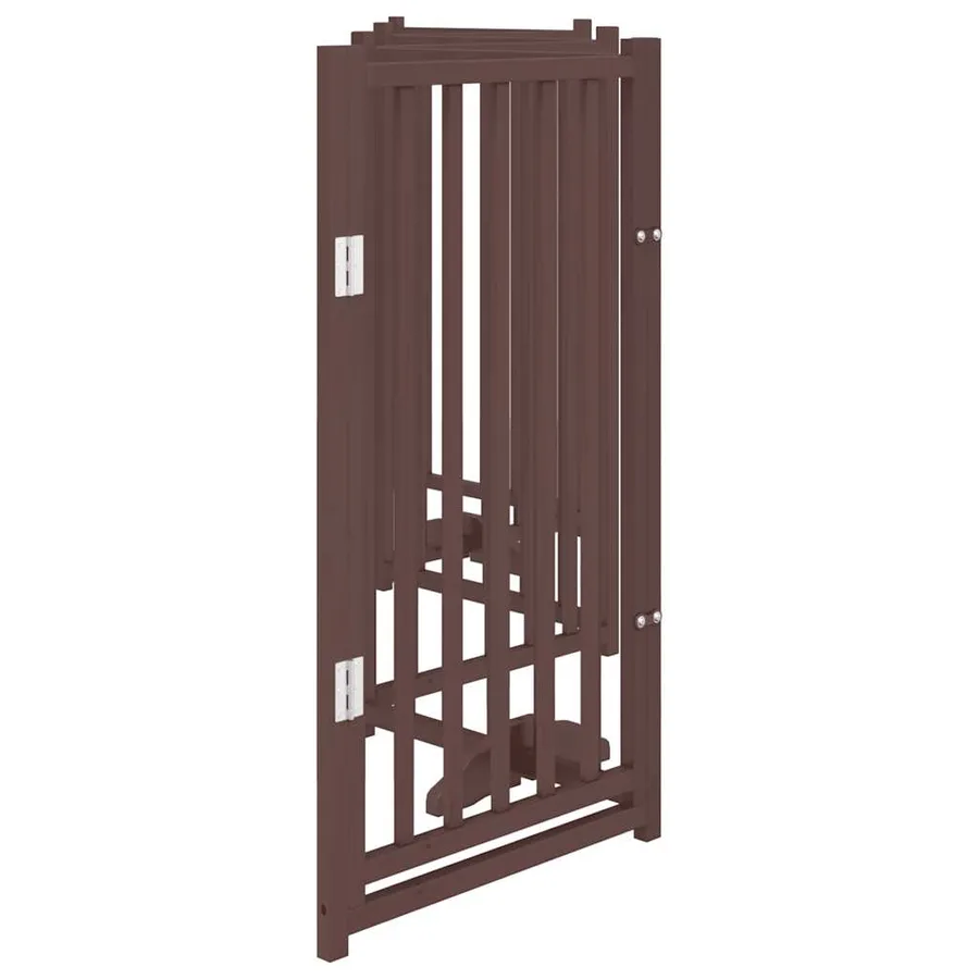 Barrière pour chiens avec porte 6 panneaux bois de sapin massif - 5