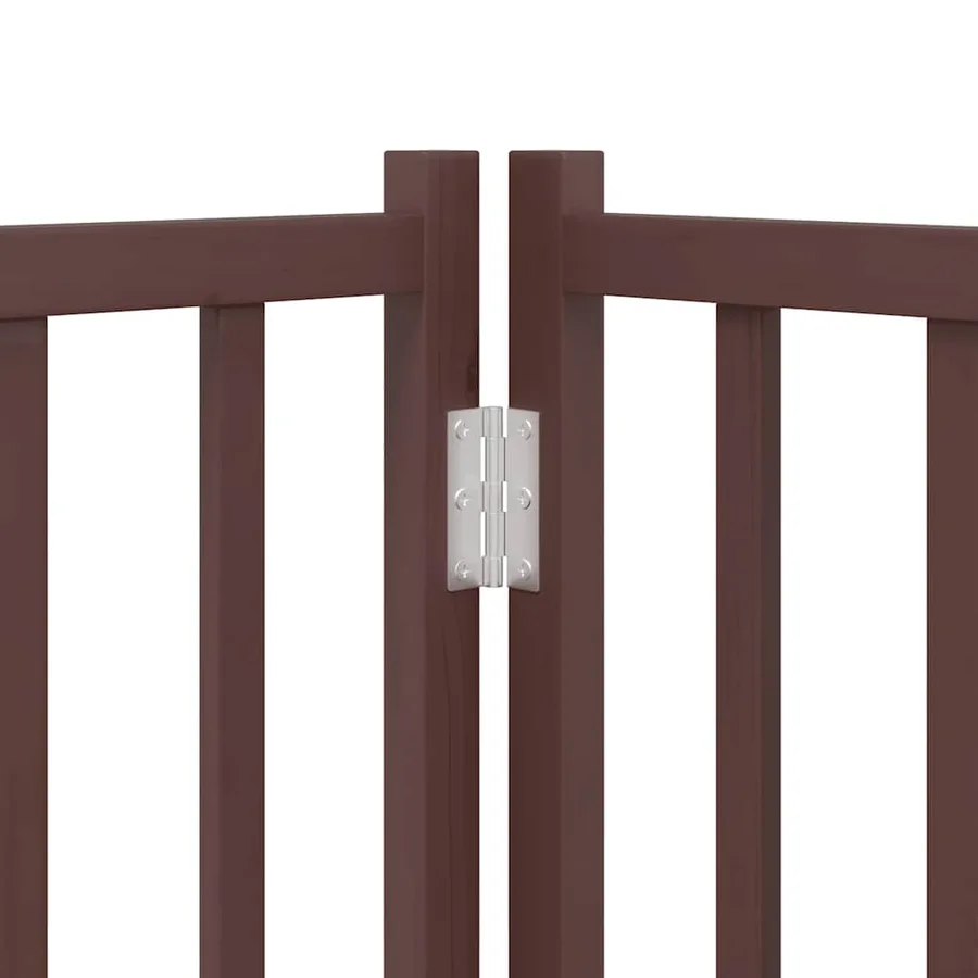 Barrière pour chien porte pliable 12 panneaux bois de peuplier - 9