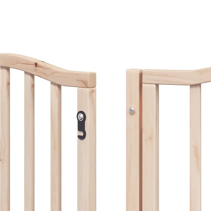 Barrière pour chien porte pliable 15 panneaux bois de peuplier - 11