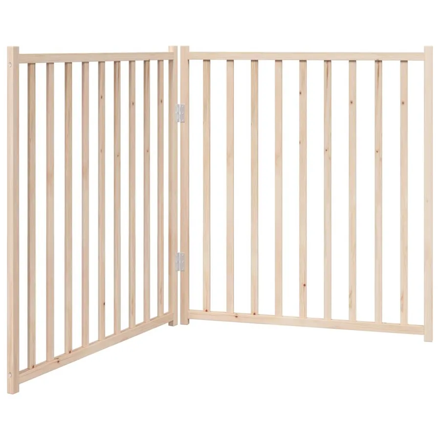 Barrière pour chien pliable 2 panneaux 160 cm bois sapin massif - 2