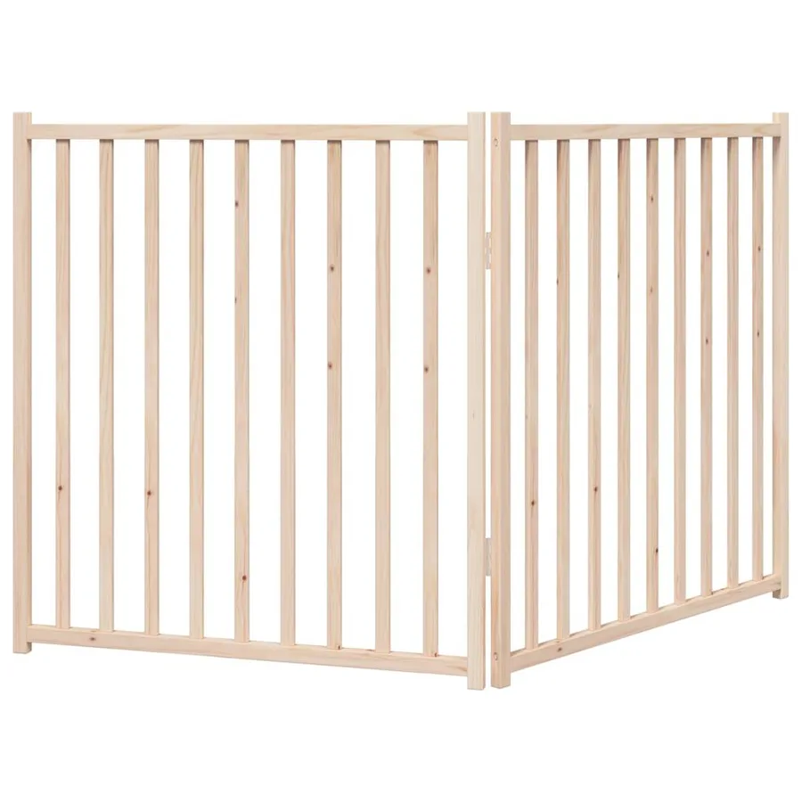 Barrière pour chien pliable 2 panneaux 160 cm bois sapin massif - 6