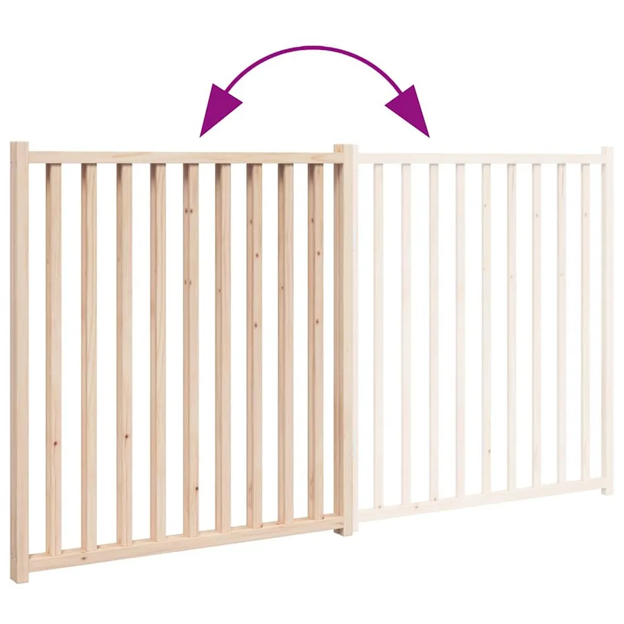 Barrière pour chien pliable 2 panneaux 160 cm bois sapin massif - 7