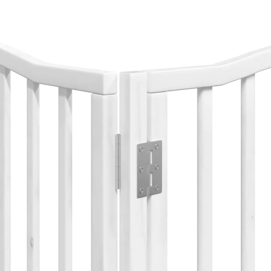 Barrière pour chien porte pliable 12 panneaux bois de peuplier - 11
