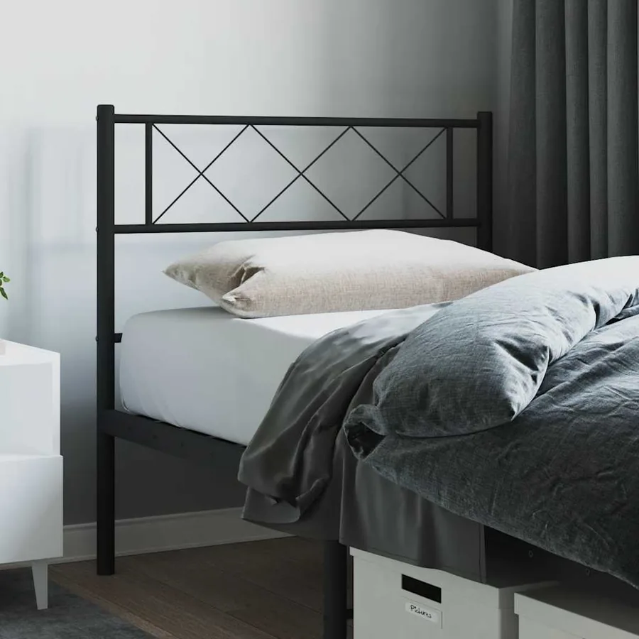 Tête de lit de remplacement métal noir 90 cm