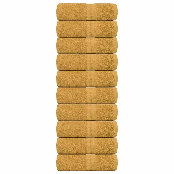 Serviettes de toilette FROGN 10 pièces Or 30x30 cm 360 g/m²