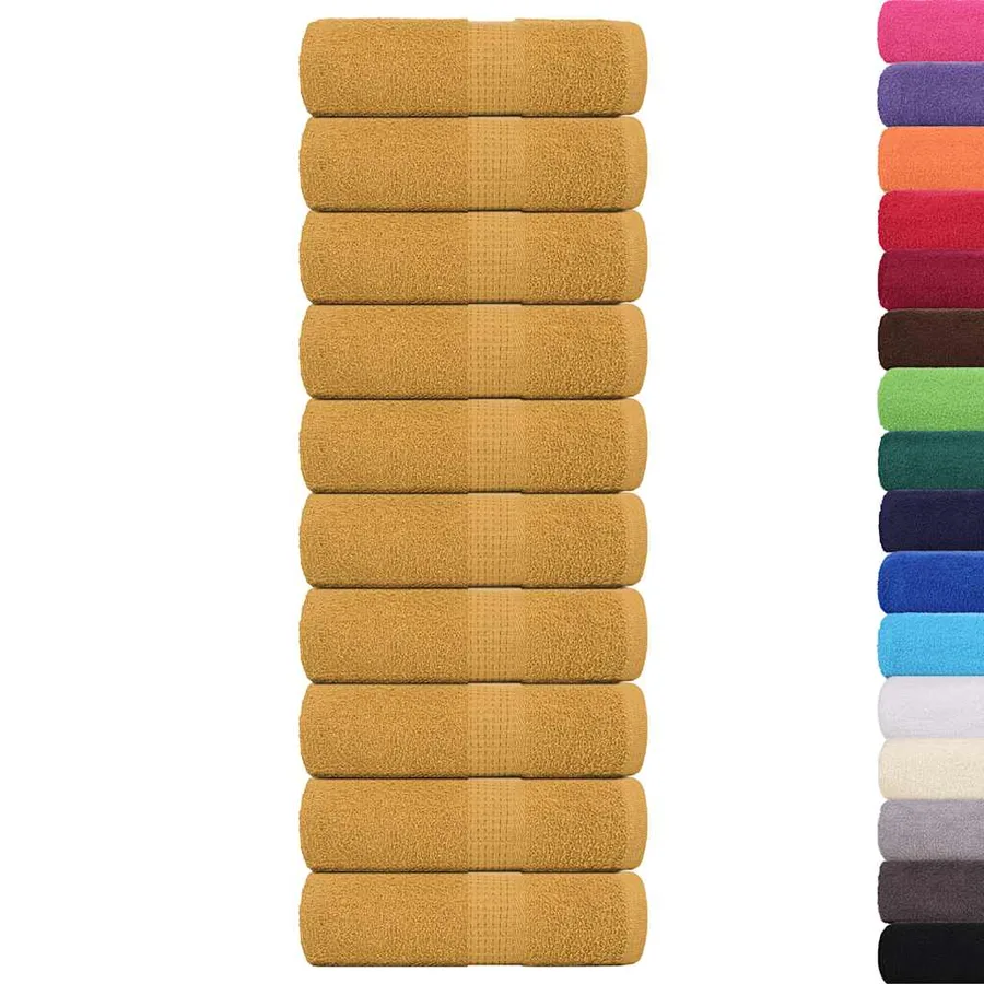 Serviettes de toilette FROGN 10 pièces Or 30x30 cm 360 g/m² - 2