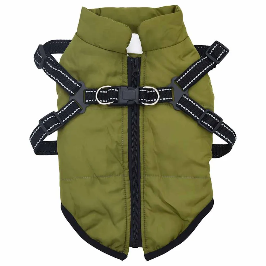Manteau pour chiens avec harnais imperméable réfléchissant L28 - 2