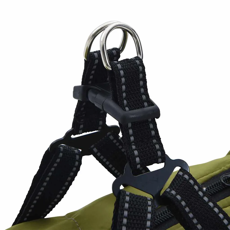 Manteau pour chiens avec harnais imperméable réfléchissant L28 - 9