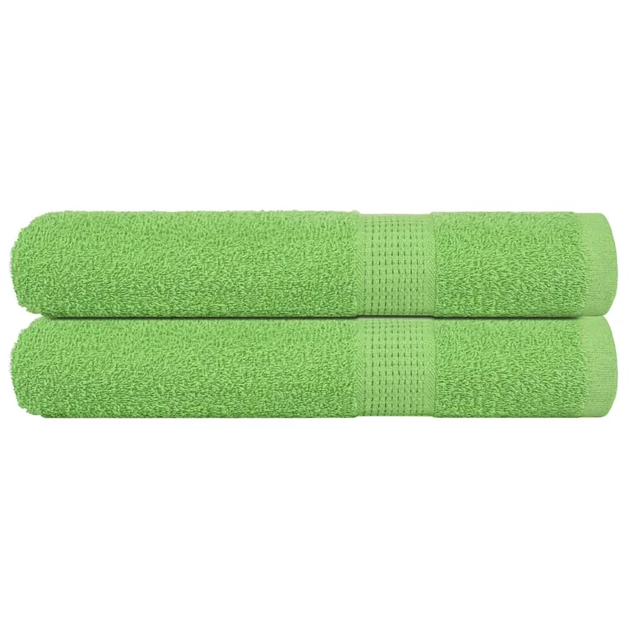Serviettes de sauna FROGN 2 pcs vert pomme 80x200 cm 360 g/m²