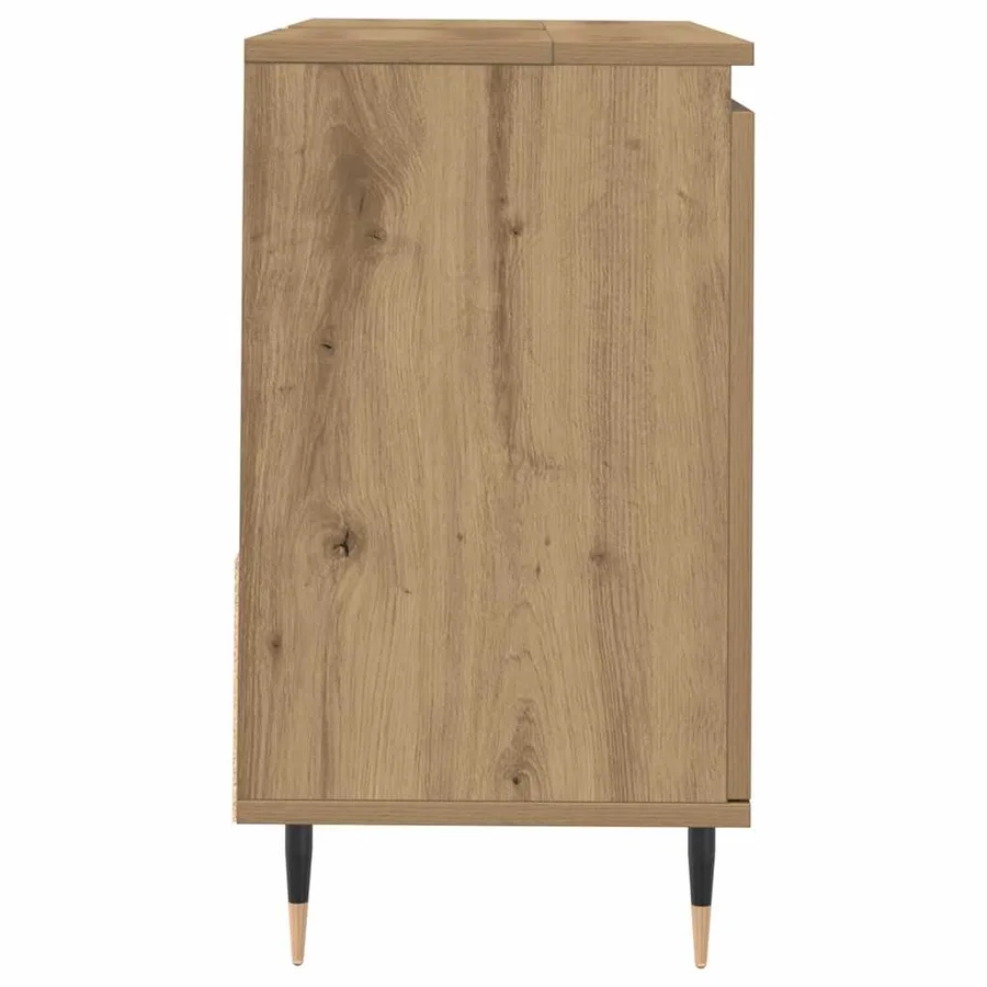 Armoire de salle de bain chêne artisanal bois d'ingénierie - 5