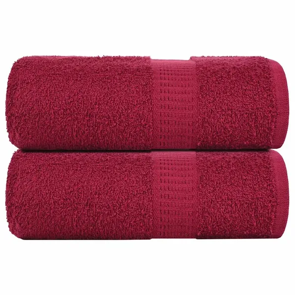 Serviettes d'invité FROGN 2 pcs bordeaux 30x50 cm 360 g/m²