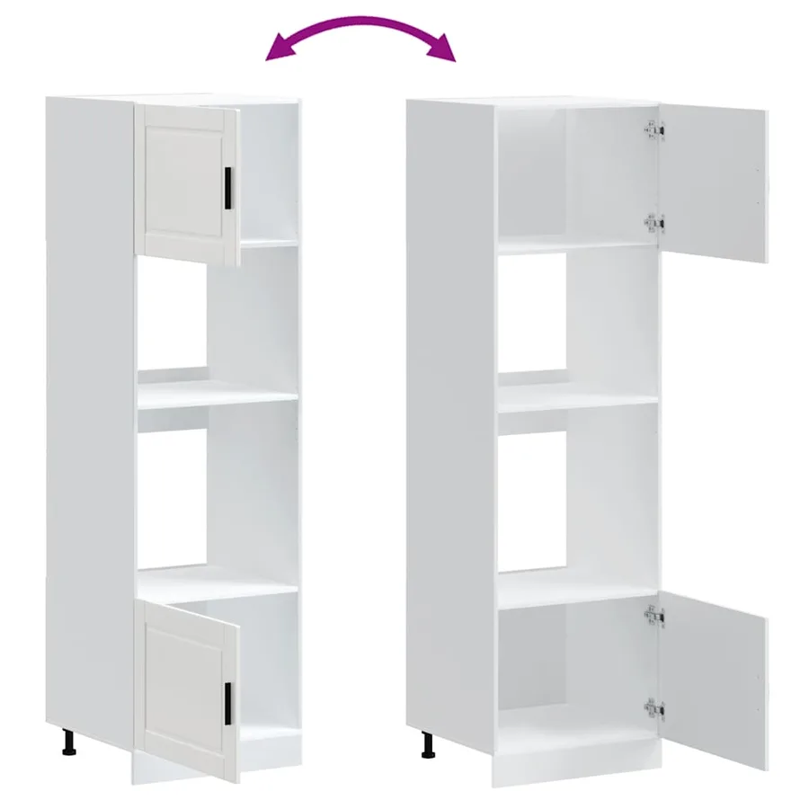Armoires de four 2 pcs Porto blanc bois d'ingénierie - 8