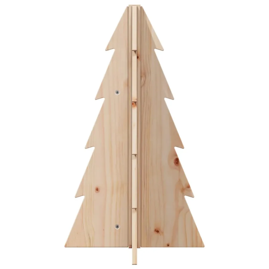Arbre de Noël en bois pour décoration 69,5cm bois massif de pin - 4