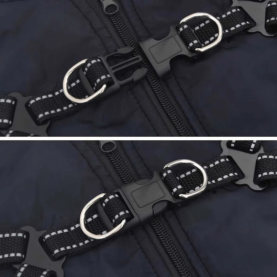 Manteau pour chiens avec harnais imperméable réfléchissant L28 - 8