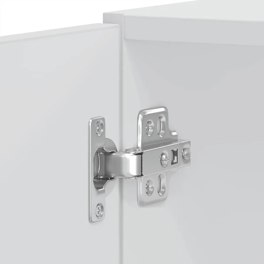 Armoires de four 2 pcs Porto blanc brillant bois d'ingénierie - 10