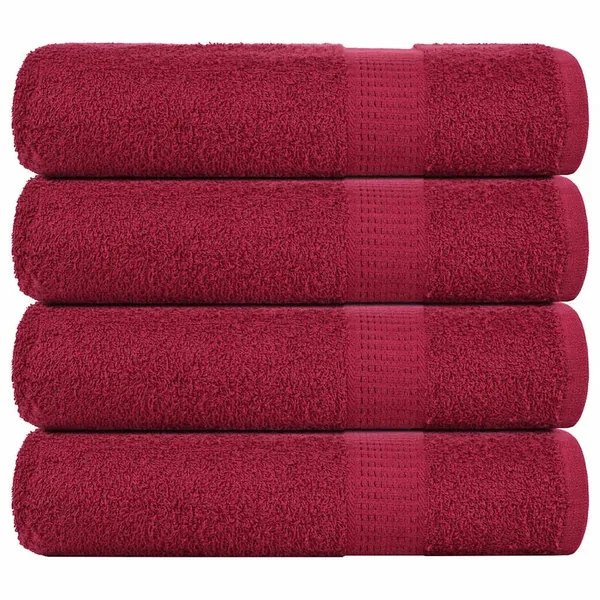 Serviettes de douche FROGN 4 pcs bordeaux 70x140cm 360 g/m²