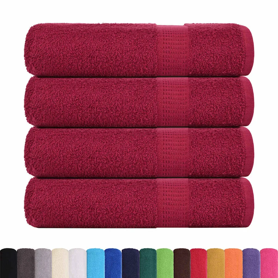 Serviettes de douche FROGN 4 pcs bordeaux 70x140cm 360 g/m² - 2