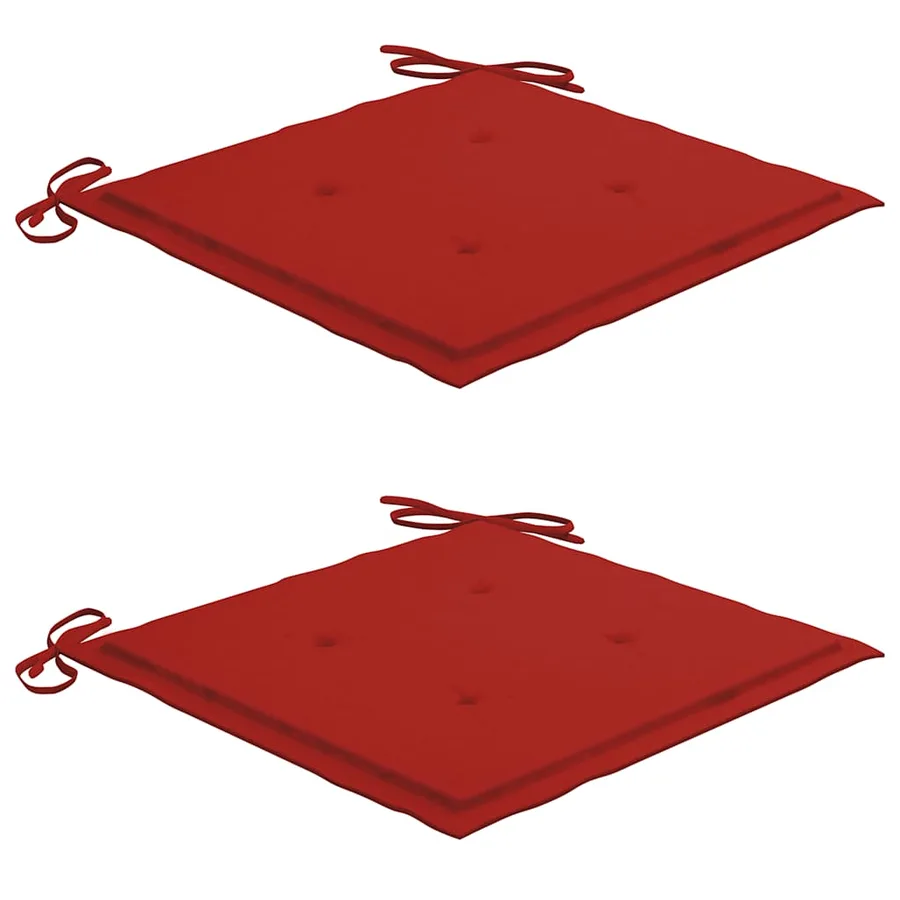 Ensemble à manger d'extérieur pliable avec coussin 3 pcs Teck - 7