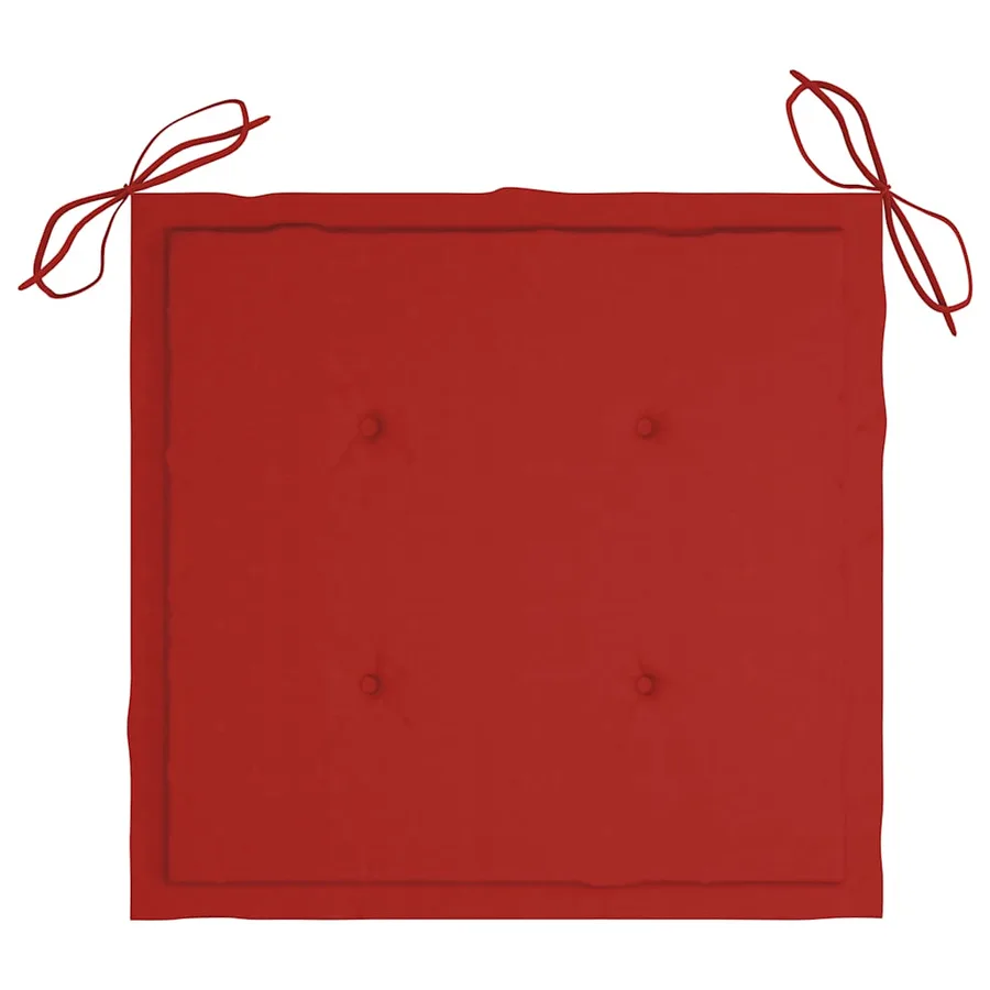 Ensemble à manger d'extérieur pliable avec coussin 3 pcs Teck - 8