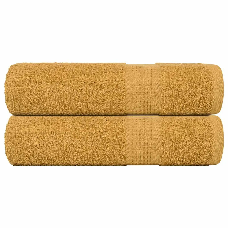 Serviettes de douche FROGN 2 pcs doré 70x140 cm 360 g/m²