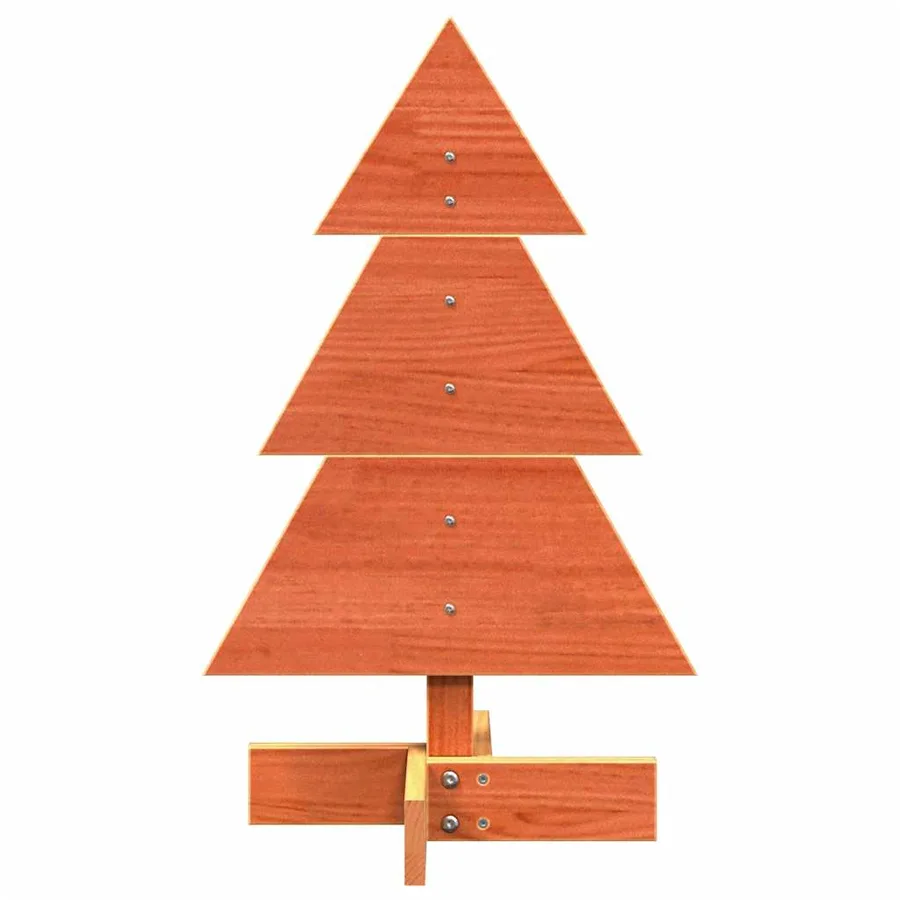 Arbre de Noël en bois pour décoration 60 cm bois de pin massif - 3