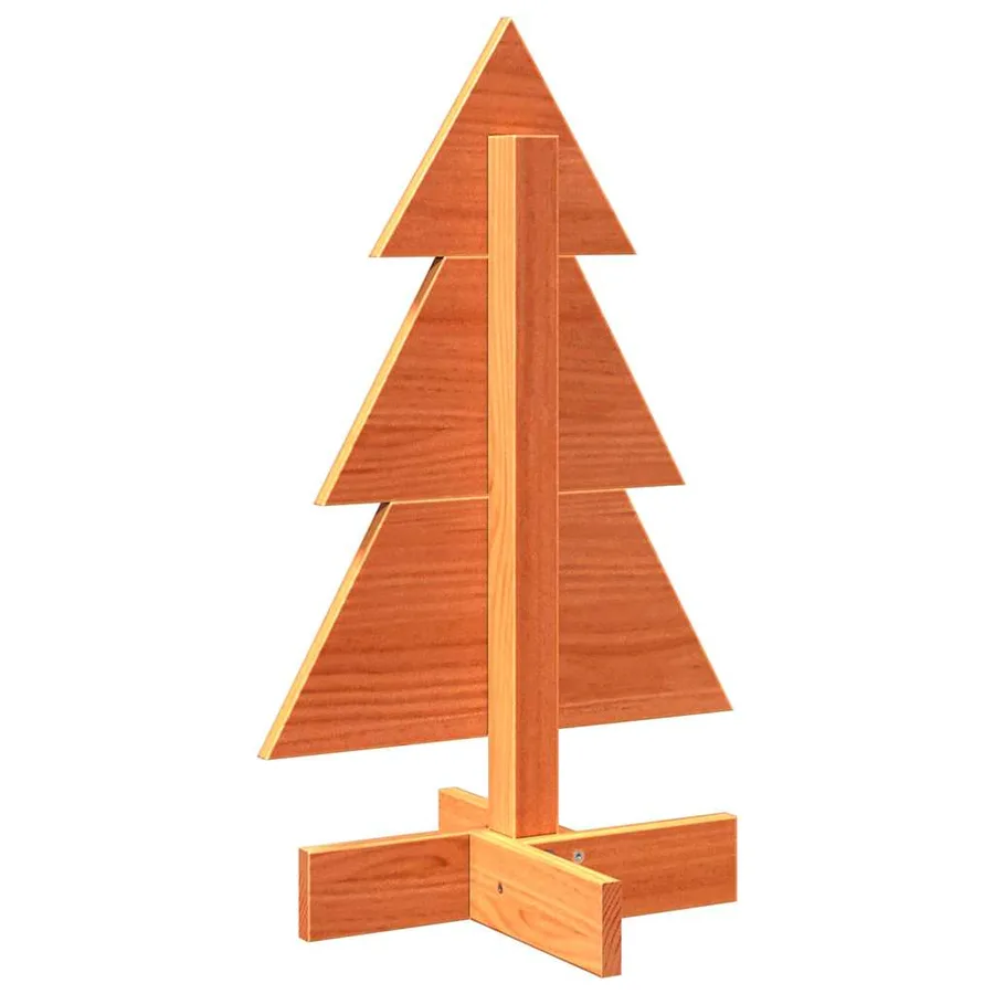 Arbre de Noël en bois pour décoration 60 cm bois de pin massif - 5
