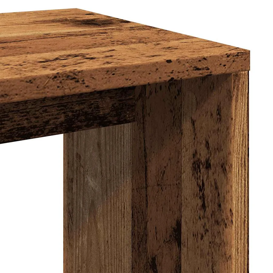 Tables gigognes 3 pcs vieux bois bois d'ingénierie - 8
