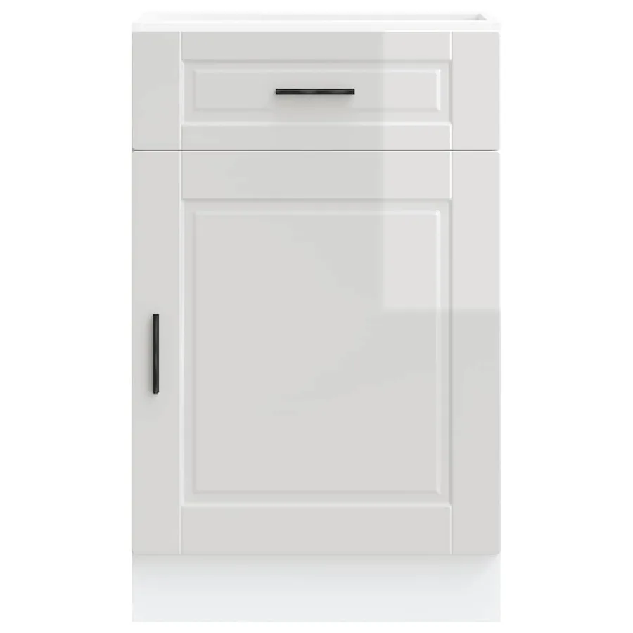 Armoire de cuisine Porto blanc brillant bois ingénierie - 4