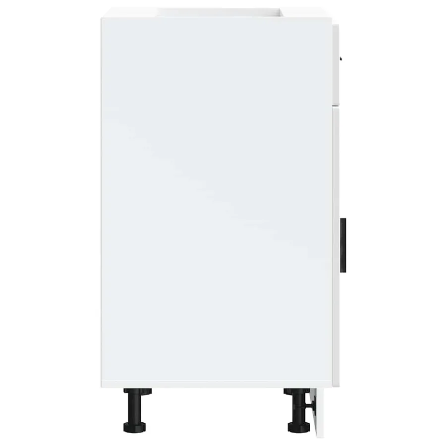 Armoire de cuisine Porto blanc brillant bois ingénierie - 6