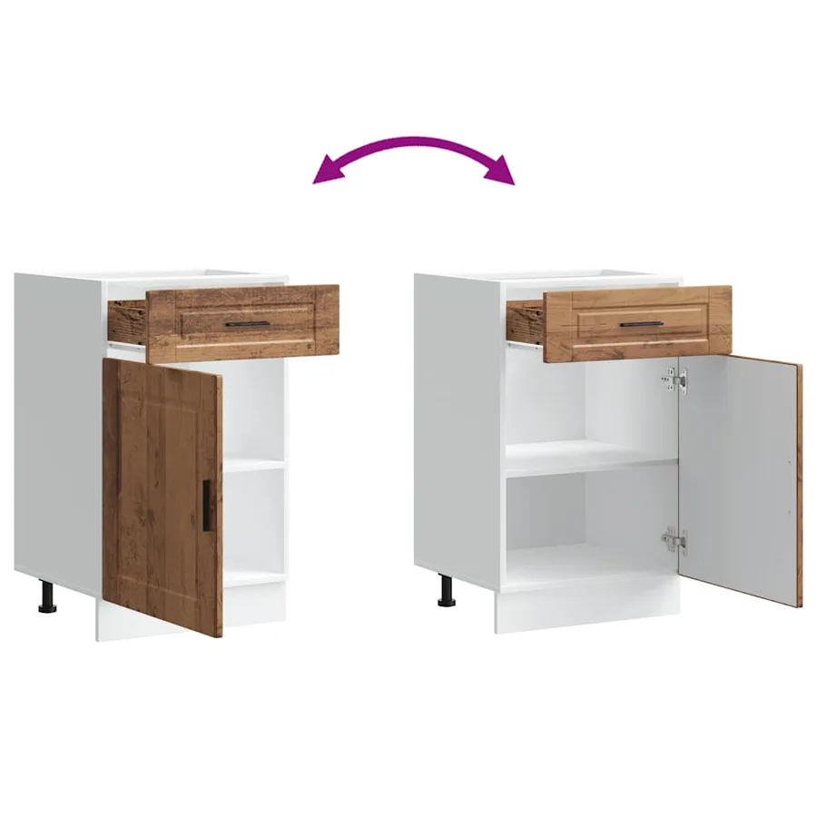 Armoire de cuisine Porto vieux bois bois d'ingénierie - 9