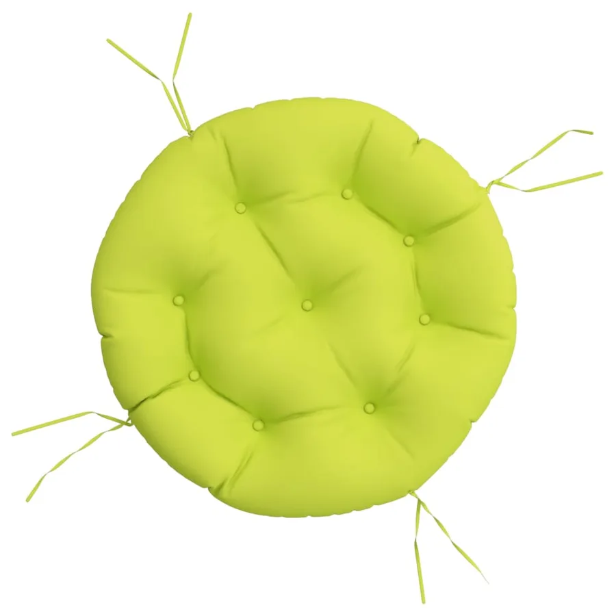 Coussin rond vert vif Ø 60 x11 cm tissu oxford - 2