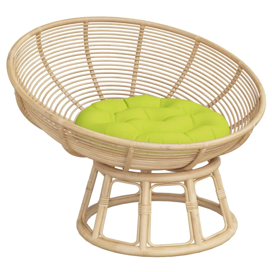 Coussin rond vert vif Ø 60 x11 cm tissu oxford - 3