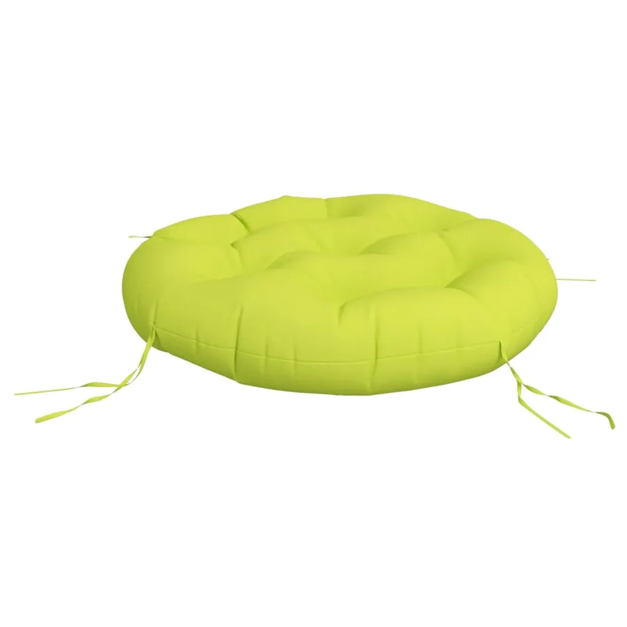 Coussin rond vert vif Ø 60 x11 cm tissu oxford - 4