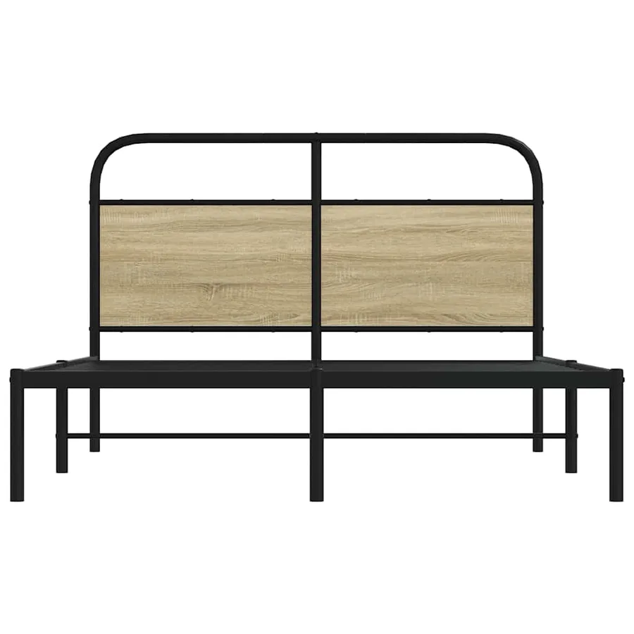 Cadre de lit sans matelas 135x190 cm chêne sonoma - 4