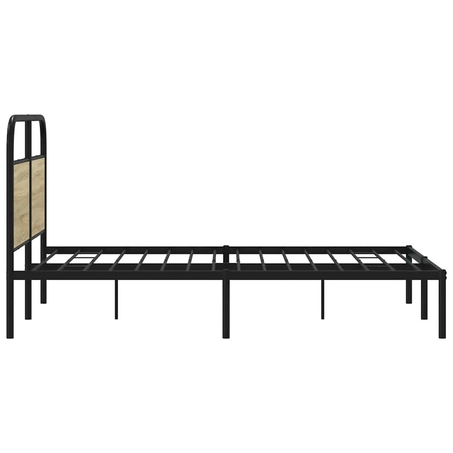 Cadre de lit sans matelas 135x190 cm chêne sonoma - 6